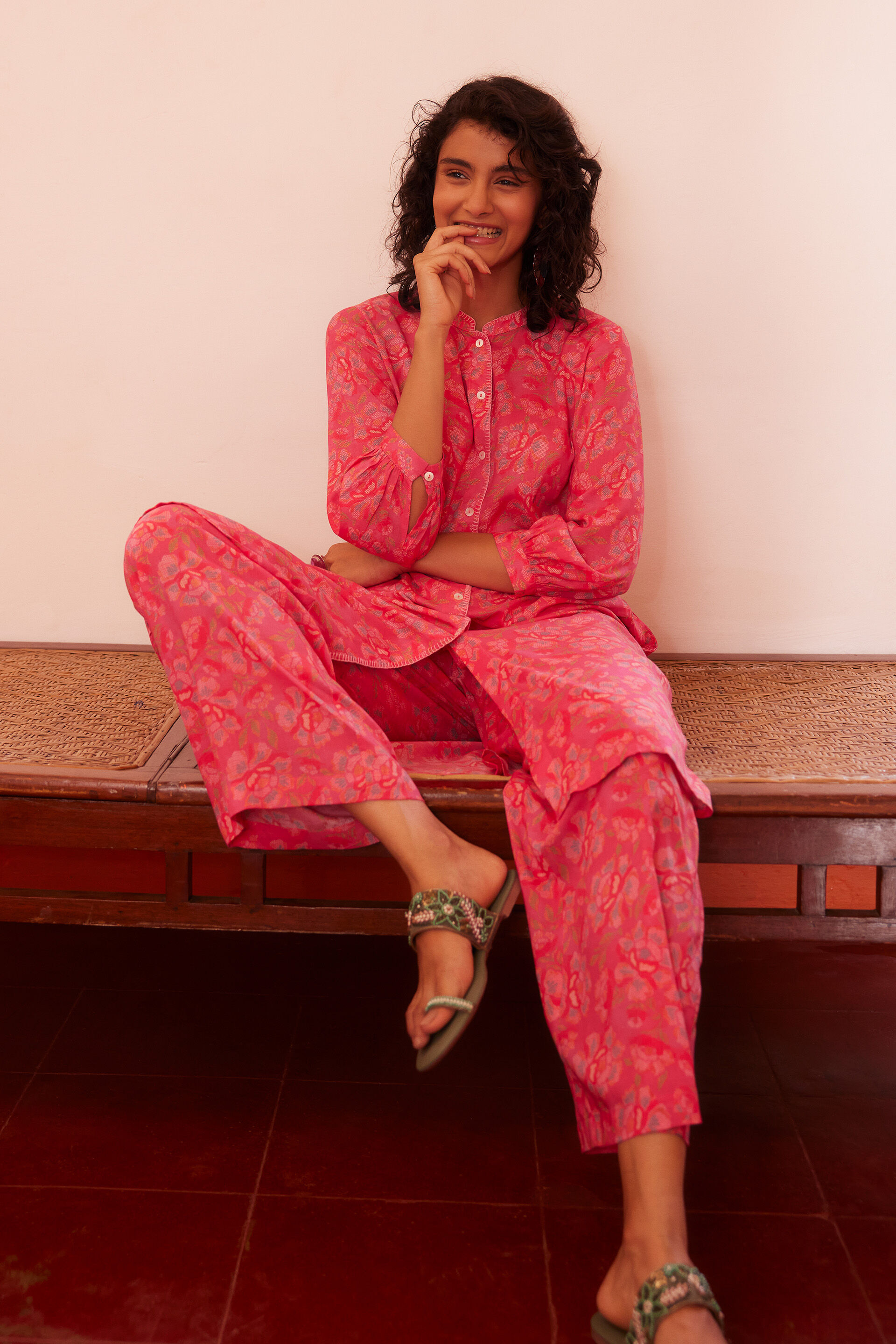 Phool Crush Co-ord, Pink, image 2